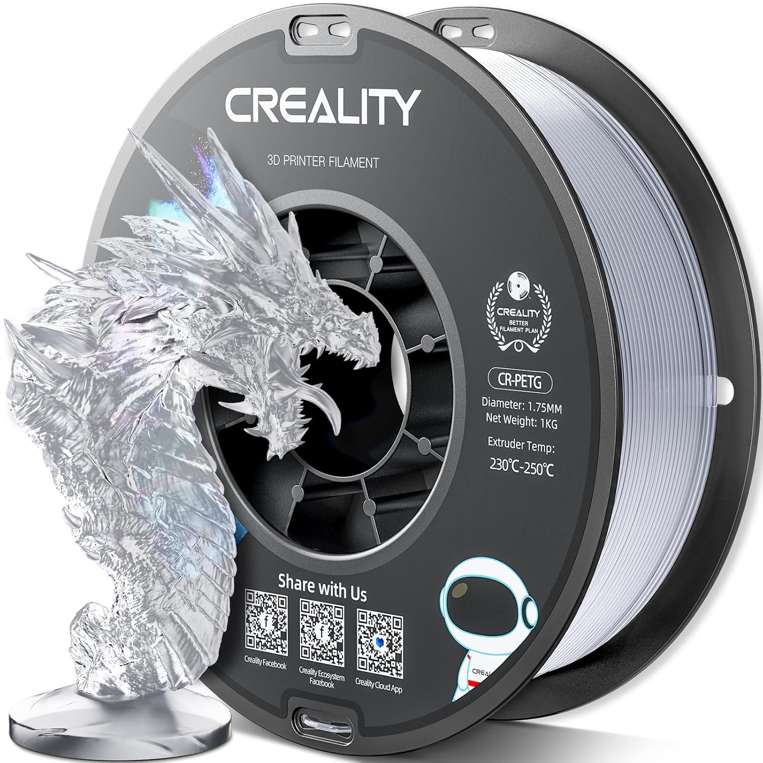 PETG CREALITY - TRANSPARENTE